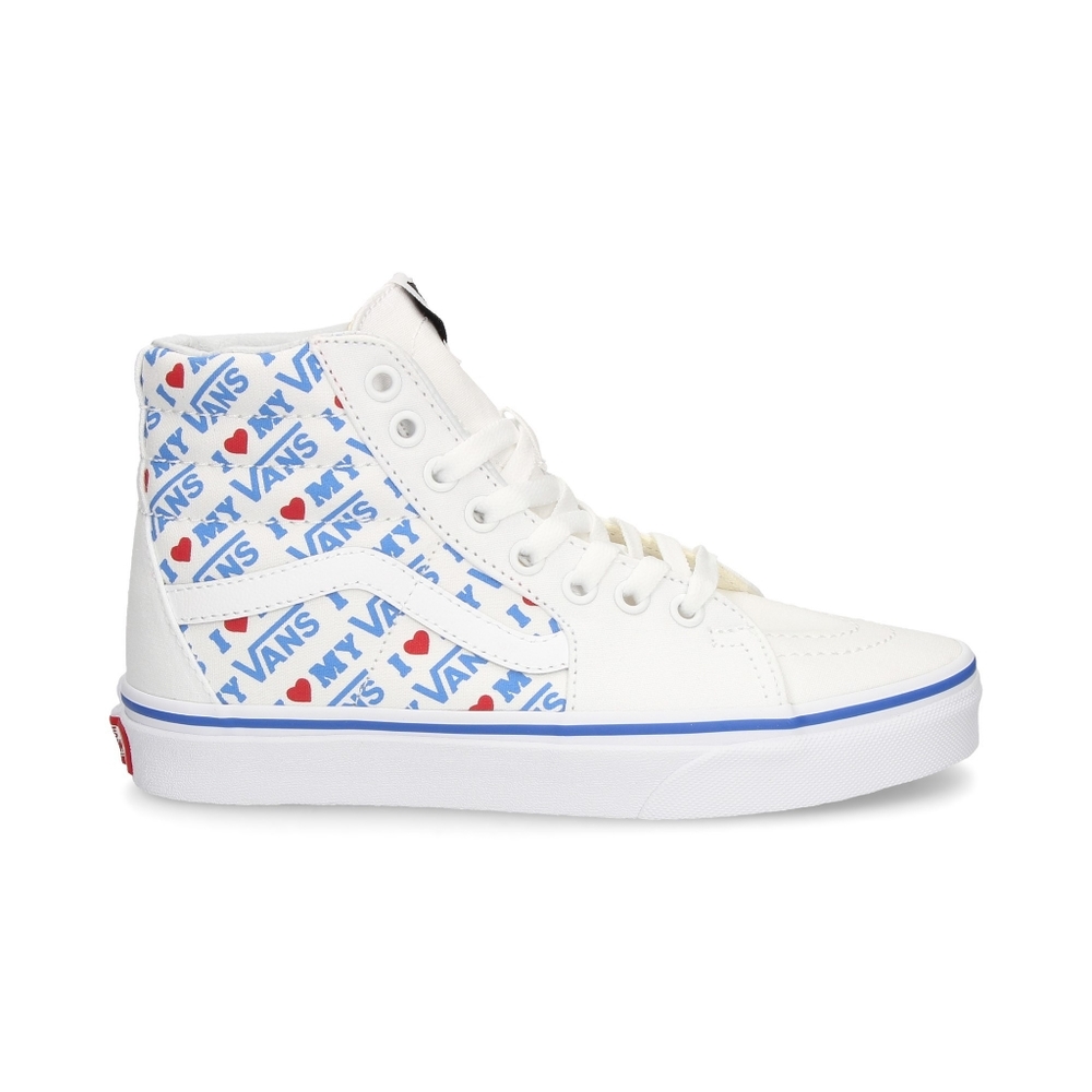 Vans unisex high tops red white blue M7 W8.5 New - Picture 4 of 4